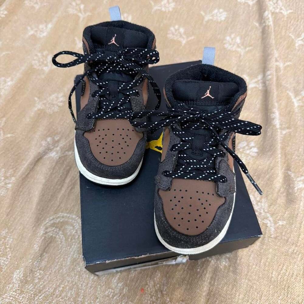 Jordan Air Jordan 1 Mid SE TD Size 8C Dark Chocolate